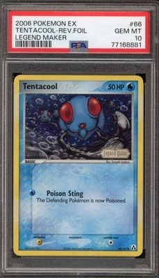 Pokemon Tentacool EX Legend Maker Reverse Holo #66 PSA 10 Gem Mint - Image 1 of 2