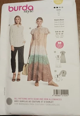 BURDA  pattern # 5823  Women's 10-20 Dress/BoHo; & Blouse  UC/FF - Image 1 of 4