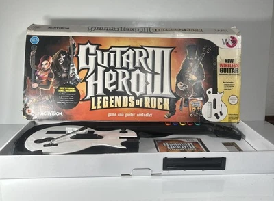 Nintendo Wii Guitar Hero Gibson Les Paul Wireless Guitar Controller con Scatola - Immagine 1 di 4