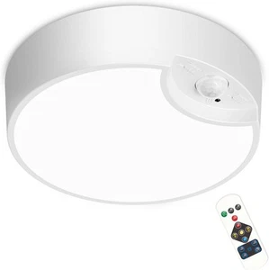 Battery Powered Motion Sensor Ceiling Light Powered, White & Warm - Picture 1 of 7