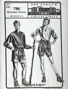 Neu Vintage Ann Person Collectibles Unisex Cargo Shorts Schnittmuster ungeschnitten 786 - Bild 1 von 3