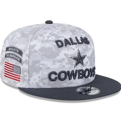 Chapéu New Era Dallas Cowboys Salute To Service Youth Flatbill SnapBack Camo 2024 - Imagem 1 de 4