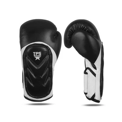 Boxhandschuhe, schwarz/weiß, BAT-Style Modell, BOXEN, 08-16oz - Bild 1 von 4