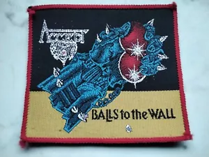 ACCEPT PATCH Original 80er Vintage RED BORDER Aufnäher 9,5x8,5cm Heavy Metal - Foto 1 di 2
