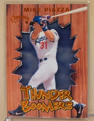 1998 Skybox Circa THUNDER BOOMERS #9 Mike Piazza HOF RARE ACETATE INSERT - Image 1 of 2