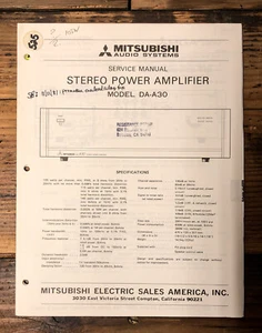 Mitsubishi DA-A30 Amplifier Service Manual *Original* - Picture 1 of 1