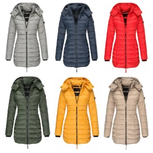 Mujer Chaqueta Larga Abrigo Con Capucha Puffer Parka Acolchada Damas Acolchada Invierno Cálido - Imagen 1 de 18