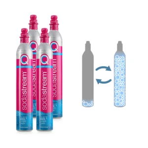 4x CO2 Quick Connect Tausch-Zylinder PINK 425g SodaStream DUO Terra / Tauschbox - Bild 1 von 2