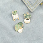Women's Backpack Bling - 3 Plant Brooches Set