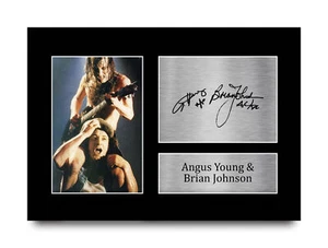 Young and Johnson Signed Pre Printed Autograph A4 Photo Gift For an AC/DC Fan - Picture 1 of 33