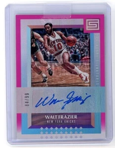 Baloncesto Legendary Signatures 2017-18 Panini Status Walt Frazier rosa automático/99 - Imagen 1 de 2