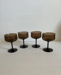 Lenox ~ Espresso Brown ~ Crystal Champagne Glasses (4) ~ EPC - Picture 1 of 5