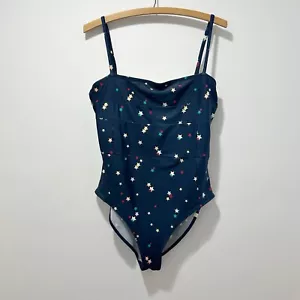 Summersalt Oasis Stars One Piece Swimsuit Size 10 Navy Blue Scatter Stars - Picture 1 of 8