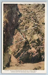 Postkarte Fred Harvey Teufel Korkenzieher Bright Angel Trail Grand Canyon Arizona - Bild 1 von 2