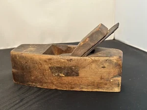 Antique 8" Wooden Coffin Hand Plane Woodworking Tool w Blade - Picture 1 of 4