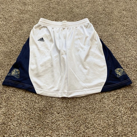 Pittsburgh Pitt Panthers Adidas Basketball Shorts Mens L White Navy Gold EUC Cover