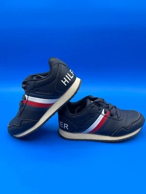 Tommy Hilfiger Niños EE. UU. Talla 12 Julian Zapatillas bajas Cuero Azul Marino Con cordones Foto 1 de 4