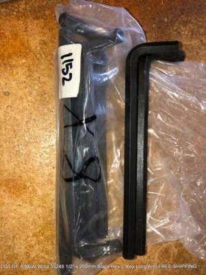 LOTE DE 8 NUEVOS Wiha 35245 1/2" x 209mm Negro Hexagonal L-Key Brazo Largo ENVÍO GRATUITO Foto 1 de 3