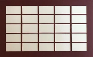 STANDARD SIZE 25 CIGARETTE CARD MOUNT - In Green Black Maroon Ivory Blue Brown - Picture 1 of 7
