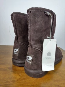 Suede Sheepskin Lined Comfort Boot Merino Wool Brown Women's US 7 REALM Pull-on - Picture 1 of 10