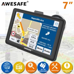 Navegación GPS de 7" AWESAFE para dispositivo de navegación de coche 8 GB mapa de Europa POI NO BT - Imagen 1 de 6