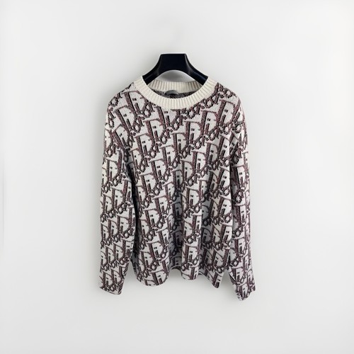 DIOR MAGLIONE IN MAGLIA OBLIQUA TAGLIA: XL