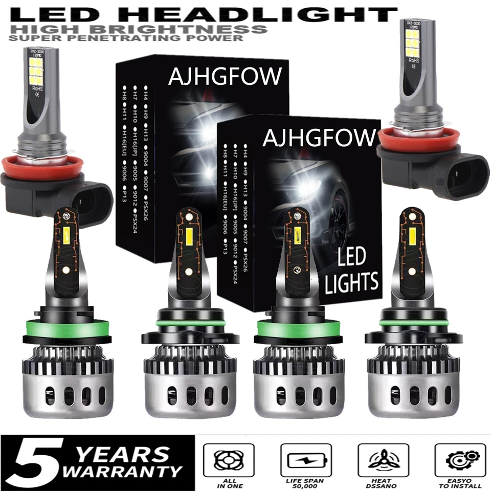 Faro LED de 4 puertas + faros antiniebla para furgoneta Ford Transit Connect 2014-2020 Foto 1 de 4