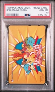 1999 Pokemon Center Phone Card PSA 10 Charizard 3rd Anniversary - Picture 1 of 2