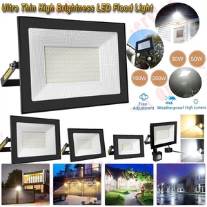 1-20x LED Fluter Flutlicht Außenlampe mit bewegungsmelder 30w 50w 70w 150w 200w - Bild 1 von 29