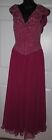 Vintage Mike Benet Formals Long Elegant Luxurious Fuchsia Evening Dress Gown S