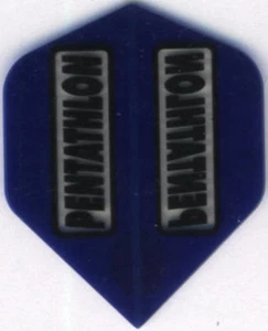 Mini blau Pentathlon Standard Dart Flüge: 3 pro Set - Bild 1 von 4
