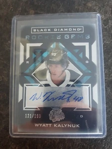 2021-22 Upper Deck Black Diamond Rookie Gems Auto 121/199 Wyatt Kalynuk RG-WK - Bild 1 von 2