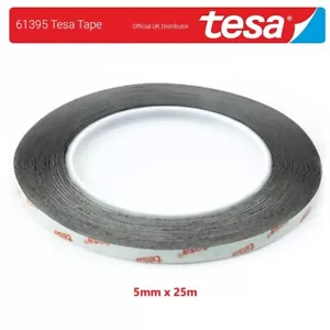 61395 Tesa Band - schwarz - 5 mm x 25 m - UK offizieller Tesa Lieferant - schnelle Lieferung - Bild 1 von 1