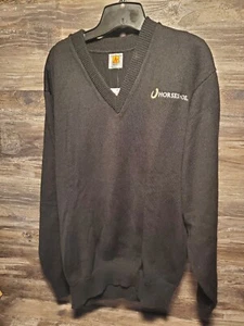 Herren XL Pullover V-Ausschnitt Pulli Strick Freizeit Neu mit Etikett Hufeisen Cleveland Casino  - Bild 1 von 3