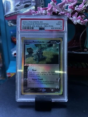 2004 POKEMON EX Team Magma vs Team Aqua Poochyena Foil PSA 9 MINT #55 151 - Image 1 of 2