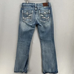 BIG STAR Women's Stretch Casey K Slim Boot Low Rise Fit Blue Jeans Size 30R Flap - Picture 1 of 10