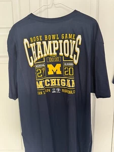 Michigan Football 2023/24 T Shirts 8 XXL, 1-XL, New Some W/Tags. Rose Bowl Cham. - Picture 1 of 9