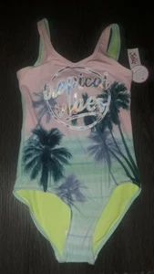 Girls justice tropical vibes one piece swimsuit size 6 brand new - Picture 1 of 3
