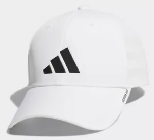 ADIDAS Men’s Game Day 4 Stretch Fit Hat Cap •White /Black S/M• NEW - Picture 1 of 1