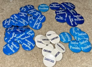 56-1972 Governor TERRY SANFORD for PRESIDENT Buttons Pins / N. Carolina Governor - Picture 1 of 17