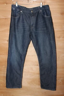 PD&C Paper Denim & Cloth Mens Blue Slim Straight Stretch Jeans Size 34x32 Clean - Image 1 of 4