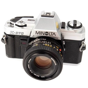 MINOLTA X-370 SLR 35mm Film Camera w/Minolta 50mm f/2 Lens - Tested - Excellent - Picture 1 of 9