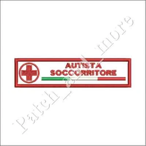 [Patch] AUTISTA SOCCORRITORE CROCE ROSSA CRI cm 12x3 A STRAPPO ricamo -1173 - Picture 1 of 1
