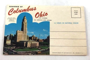 Libro ilustrado de postales de recuerdo vintage de Colón, Ohio de los años 50/sin usar - Imagen 1 de 4