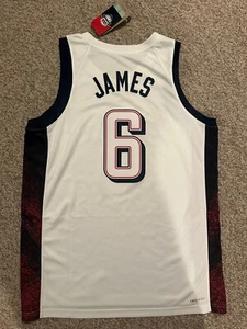 OFFIZIELLES LeBron James Herren USA Basketball Nike 2024 Swingman Trikot LARGE 48 - Bild 1 von 7