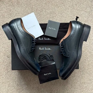 PAUL SMITH ‘LUCIAN' navy blue leather Derby brogue shoes UK 6 | US 7 | EUR 40 - Picture 1 of 11