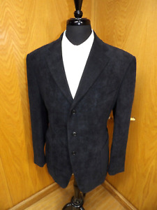 Mens Blazer Sport coat Jacket Sinoer 46s Black Cotton Corduroy NWOT  S#54