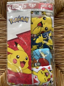 Boys Size 4 Pokemon Boys Briefs 5 Pack - Underwear - Picture 1 of 2