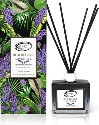 Air Jungles Lavender Scent Reed Diffuser Set with Sticks