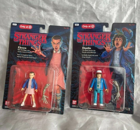 Bandai Stranger Things Dustin & Eleven Target Exclusive Action Figures Lot of 2 Cover